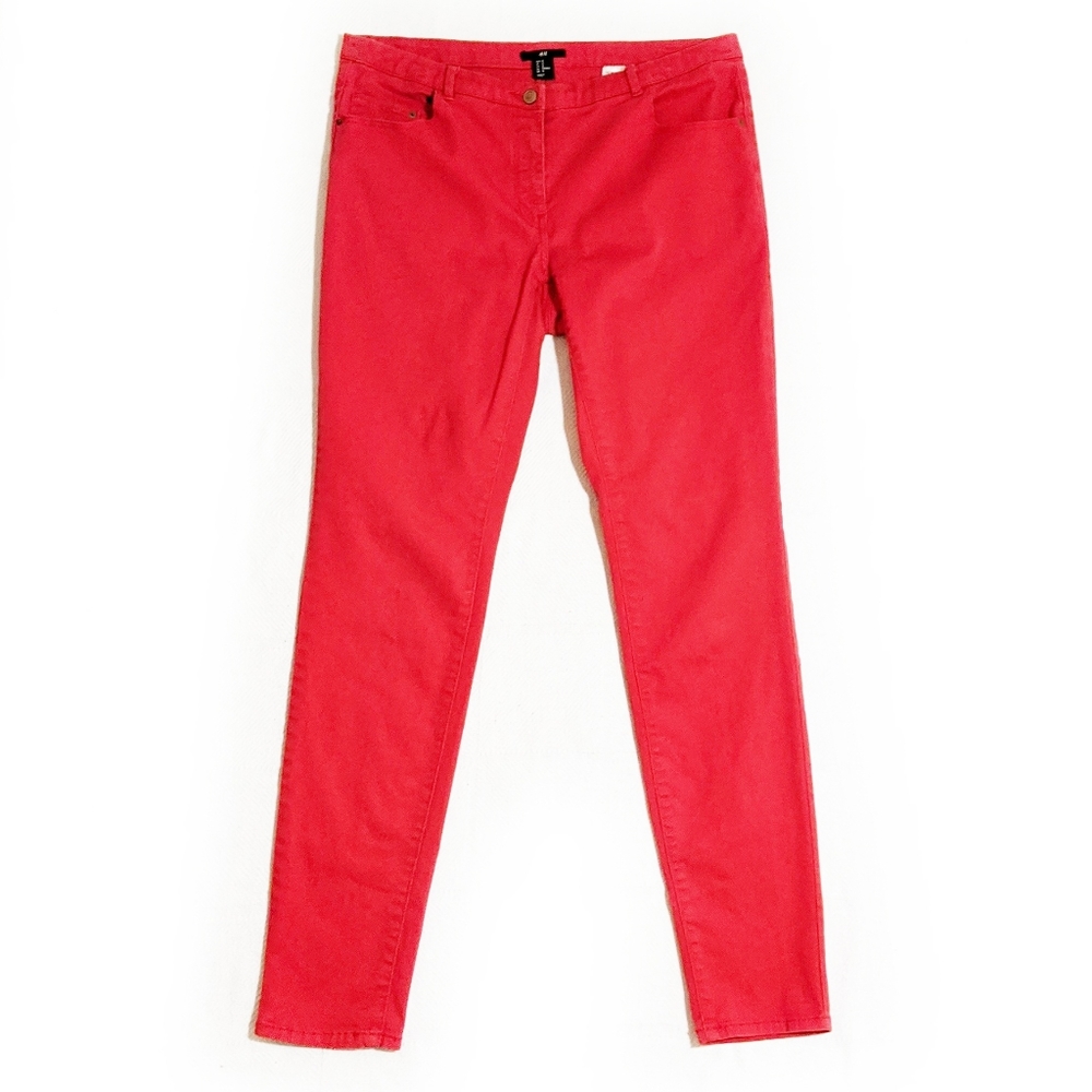 H&M Red Mid-Rise Skinny Jeans or Jeggings